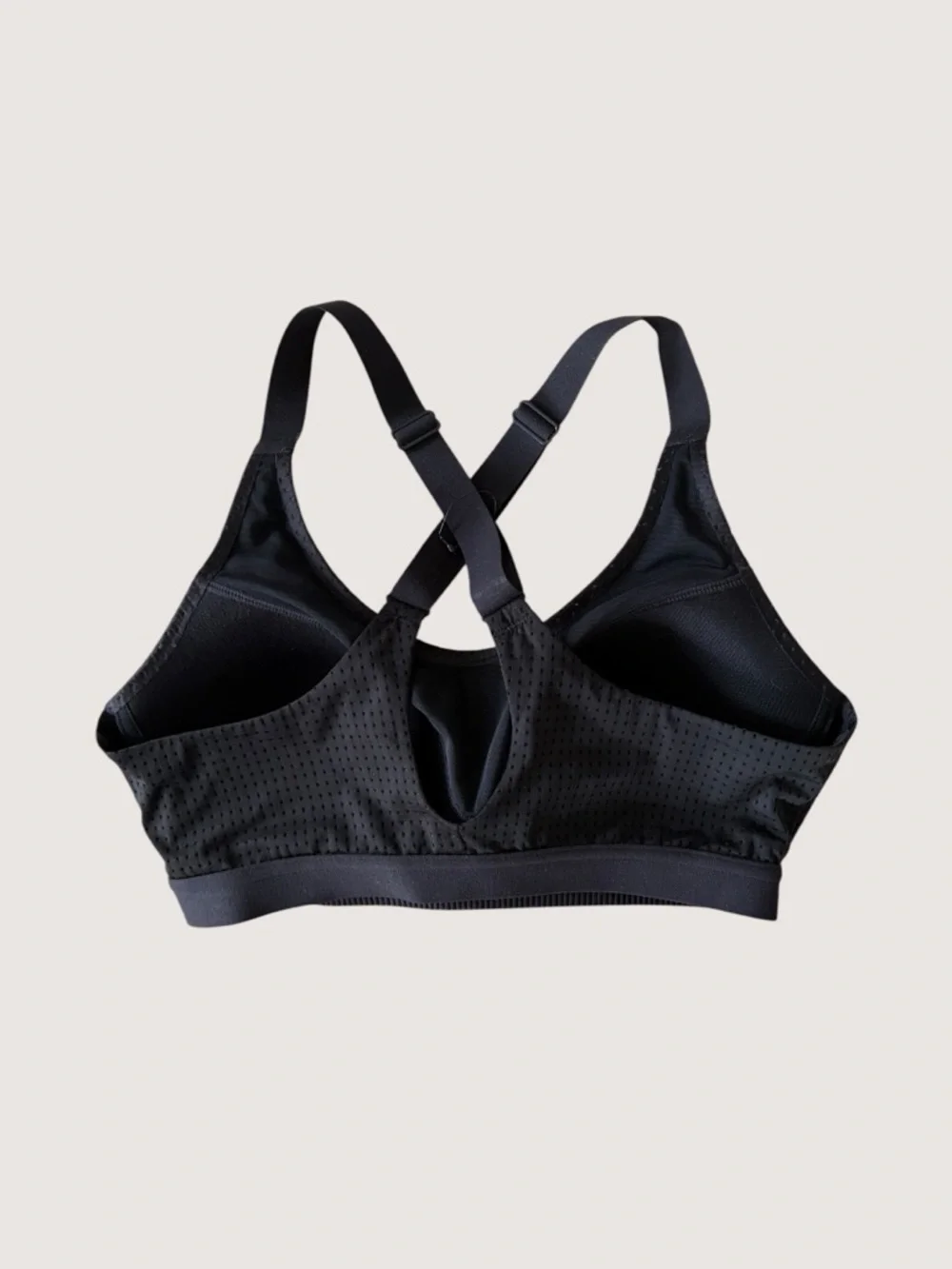 VSX Black Perforated Cross-Back Sports Bra